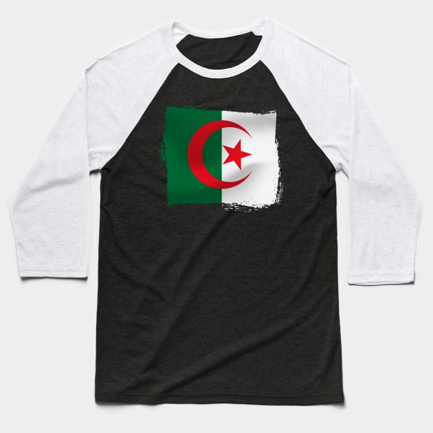 Algeria flag Baseball T-Shirt by SASTRAVILA